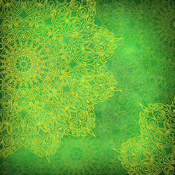 Detail Background Muslim Green Nomer 16