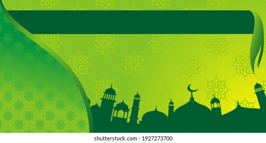 Detail Background Muslim Green Nomer 22