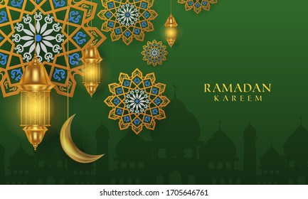 Detail Background Muslim Green Nomer 5