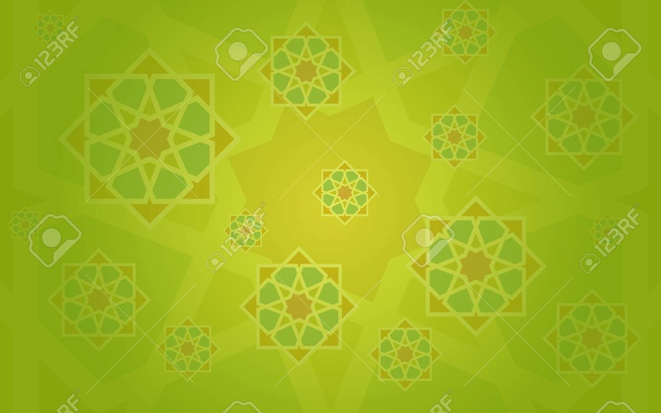 Detail Background Muslim Green Nomer 46