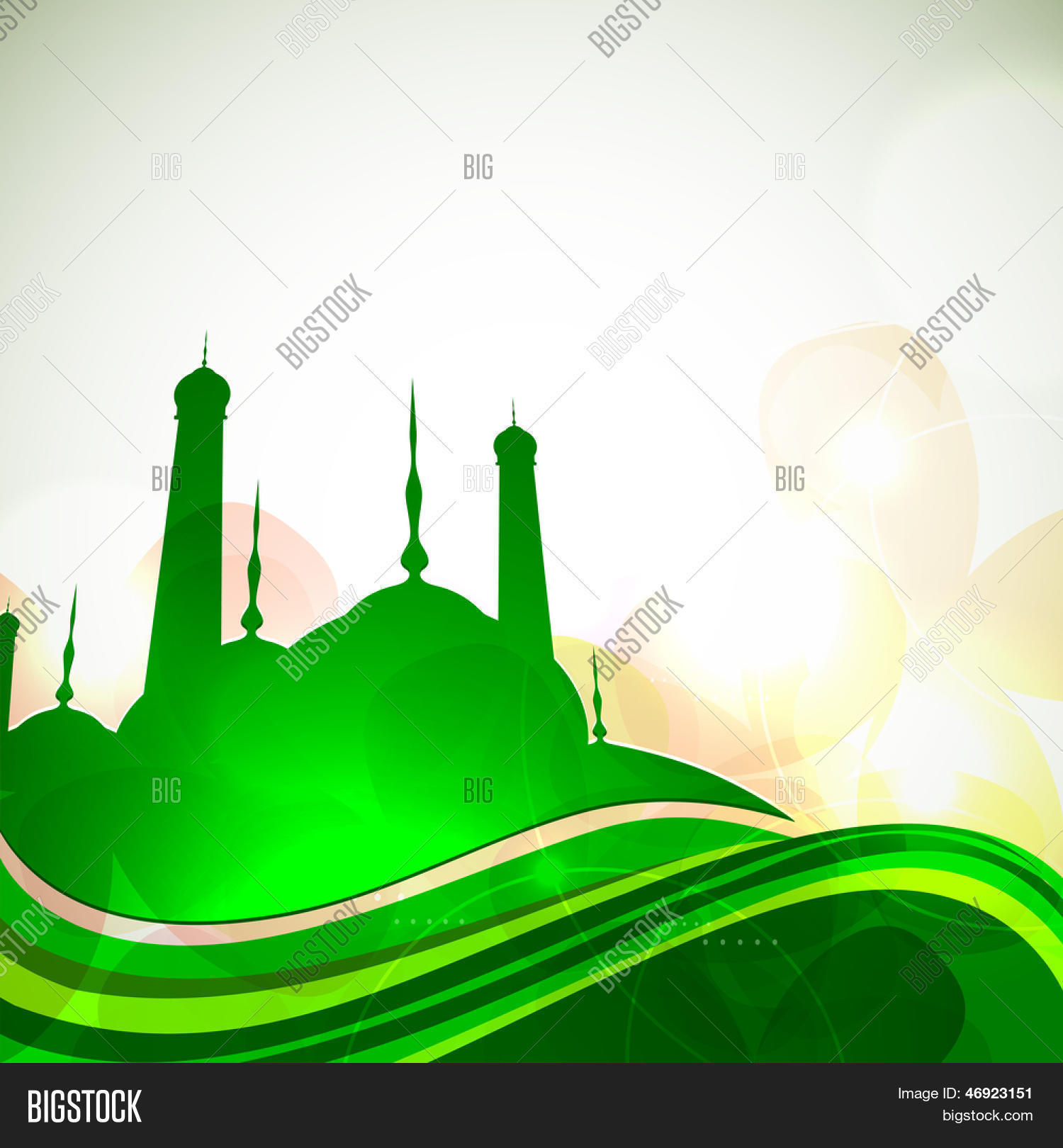 Detail Background Muslim Green Nomer 48