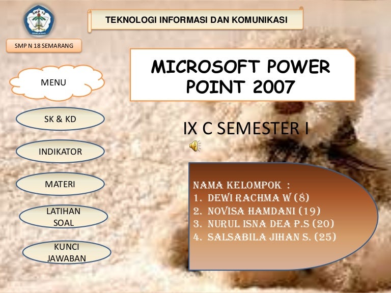 Detail Background Nama Kelompok Nomer 18