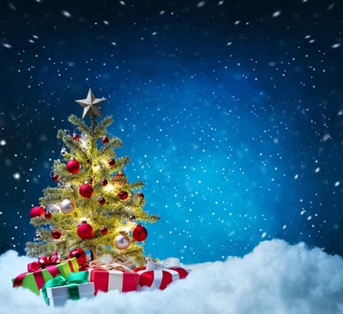 Detail Background Natal Biru Nomer 7