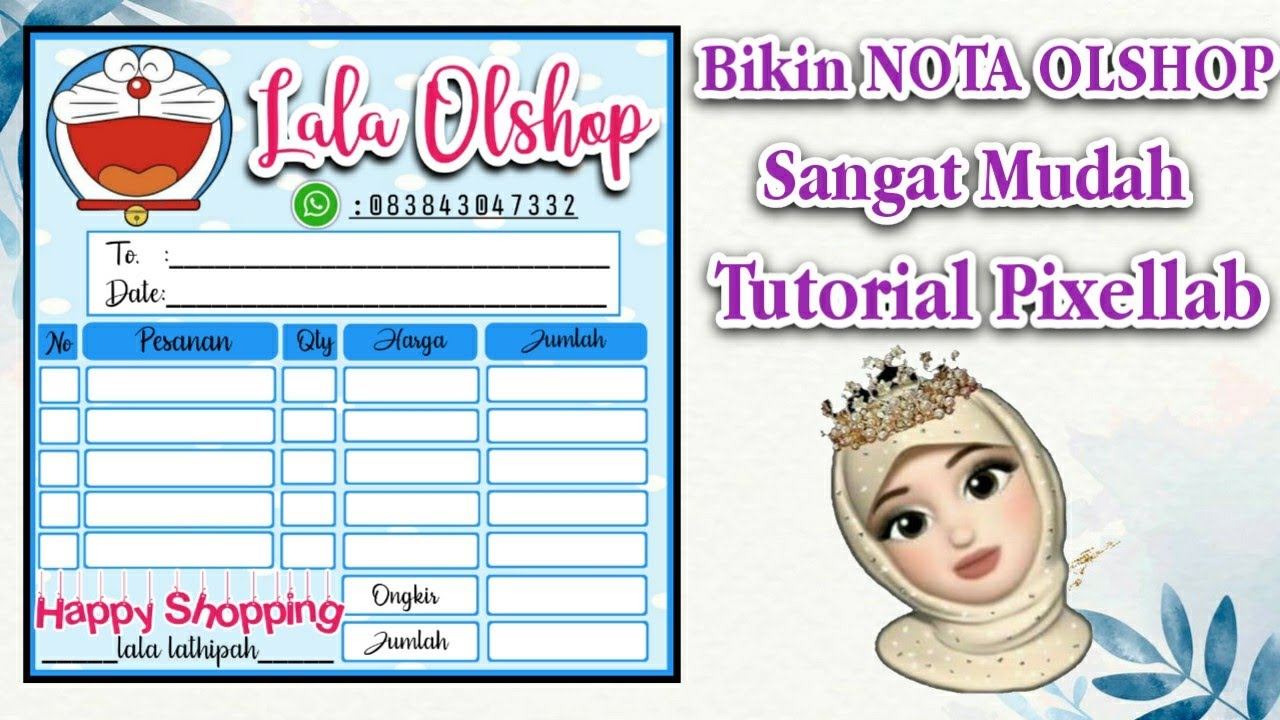 Detail Background Nota Olshop Nomer 26