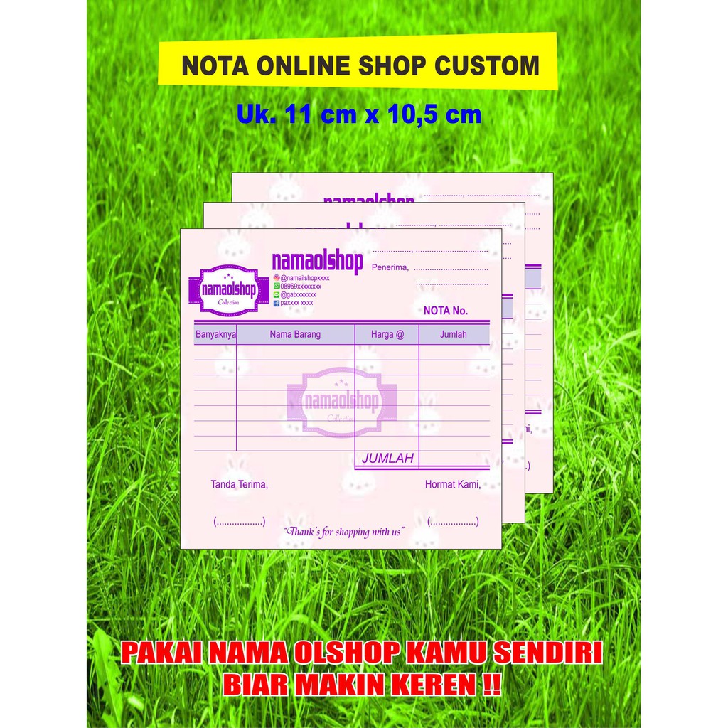 Detail Background Nota Olshop Nomer 31