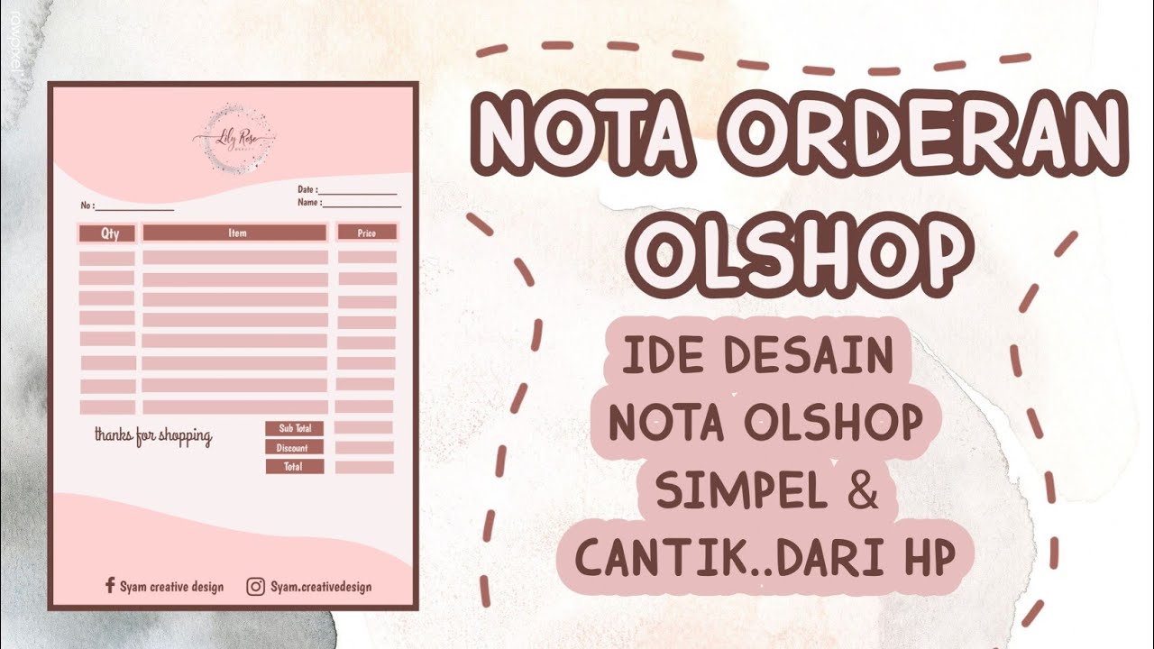 Detail Background Nota Olshop Nomer 38