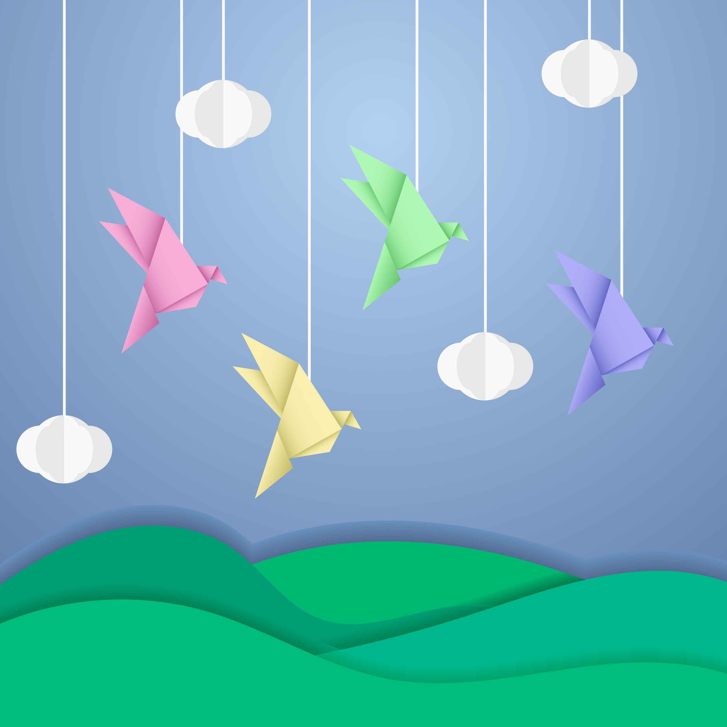 Detail Background Origami Nomer 8