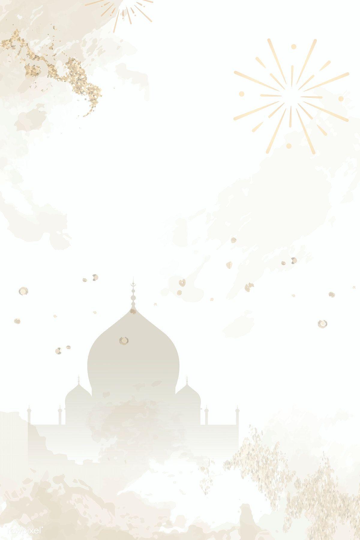 Detail Background Pamflet Islami Hitam Putih Nomer 12