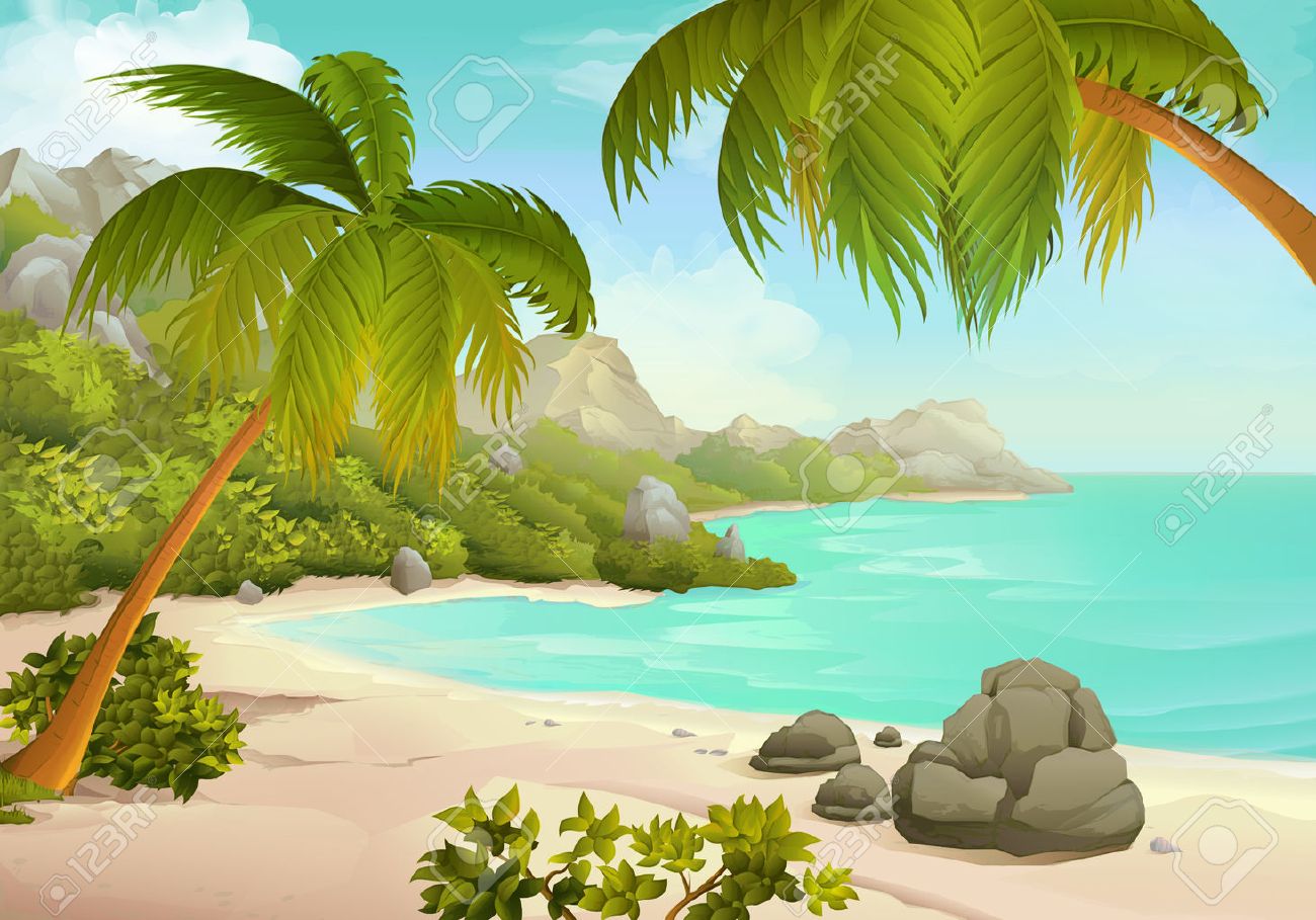 Detail Background Pantai Vector Nomer 48