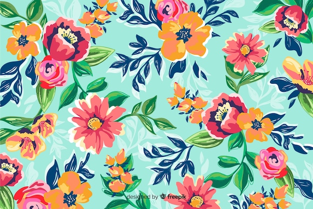 Background Pattern Bunga - KibrisPDR