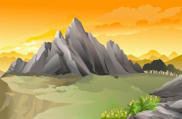 Detail Background Pegunungan Vector Nomer 11