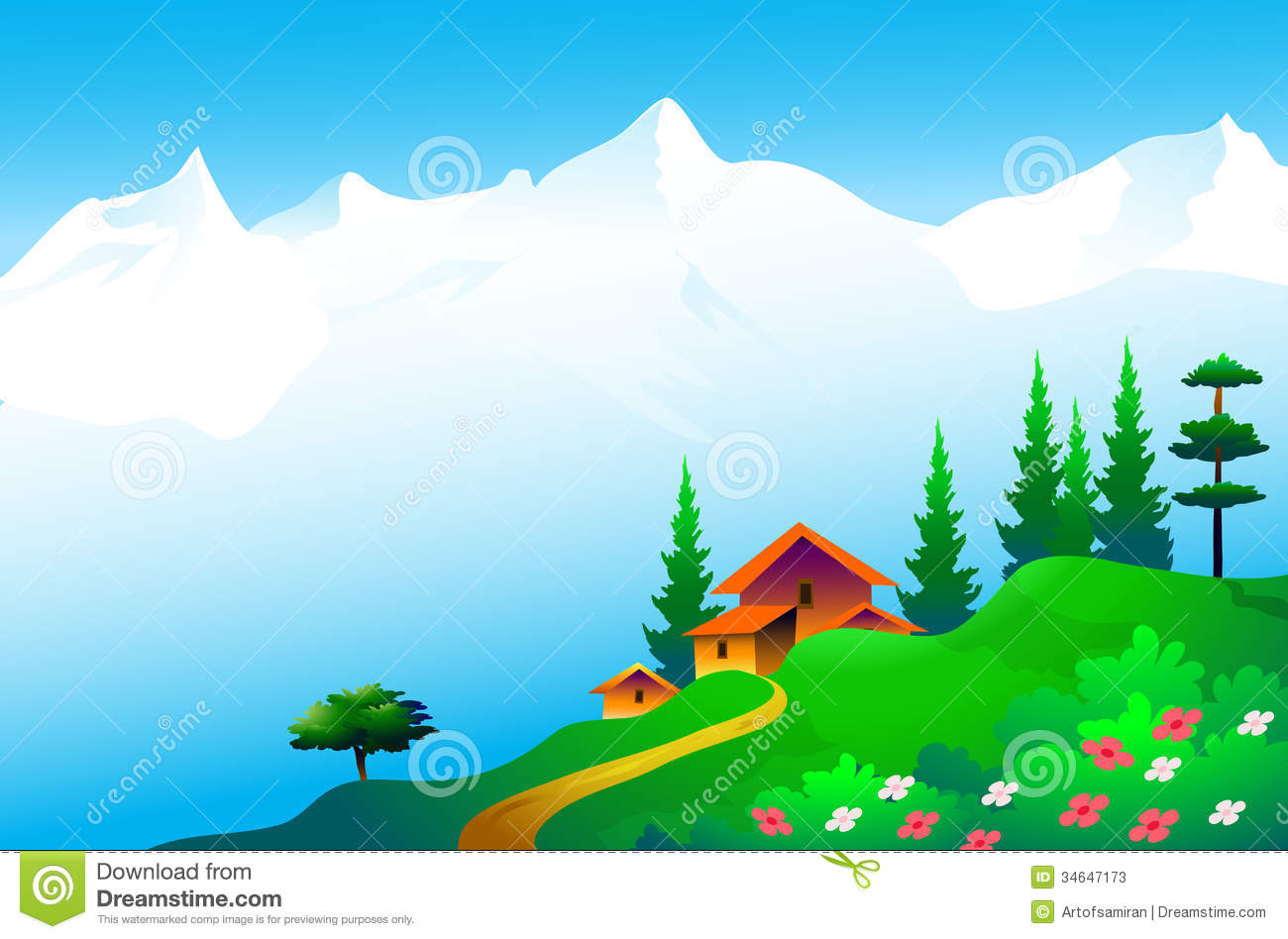 Detail Background Pegunungan Vector Nomer 18