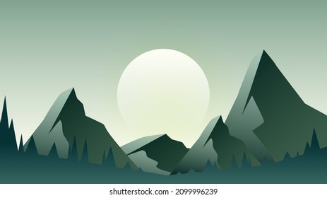 Detail Background Pegunungan Vector Nomer 25