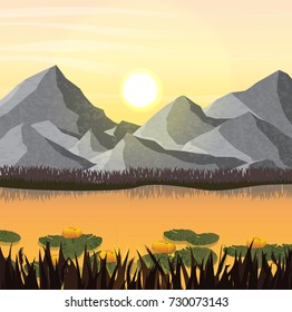 Detail Background Pegunungan Vector Nomer 32