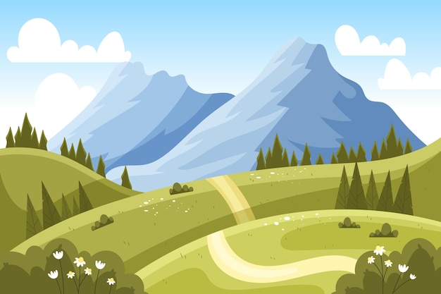 Detail Background Pegunungan Vector Nomer 35