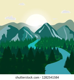 Detail Background Pegunungan Vector Nomer 39