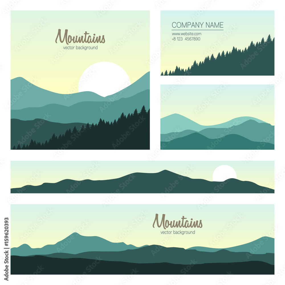 Detail Background Pegunungan Vector Nomer 43