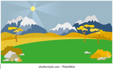 Detail Background Pegunungan Vector Nomer 50