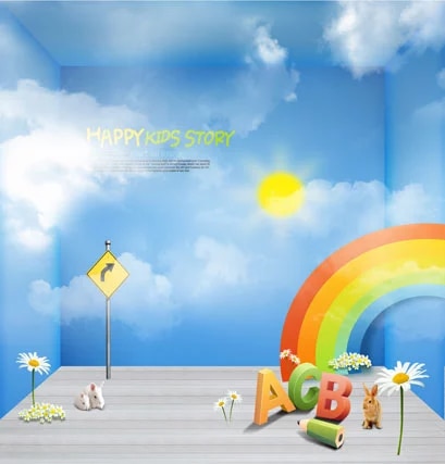 Detail Background Pelangi Anak Nomer 49