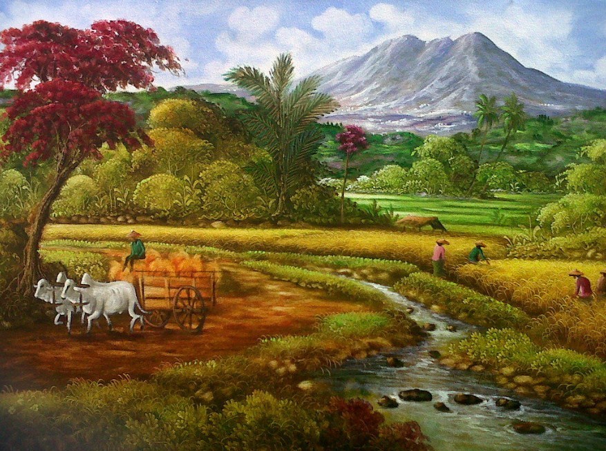 Detail Background Pemandangan Sawah Nomer 45