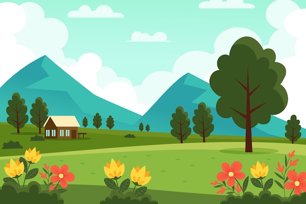 Detail Background Pemandangan Vector Nomer 4