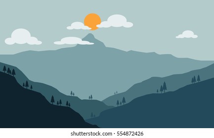 Detail Background Pemandangan Vector Nomer 34