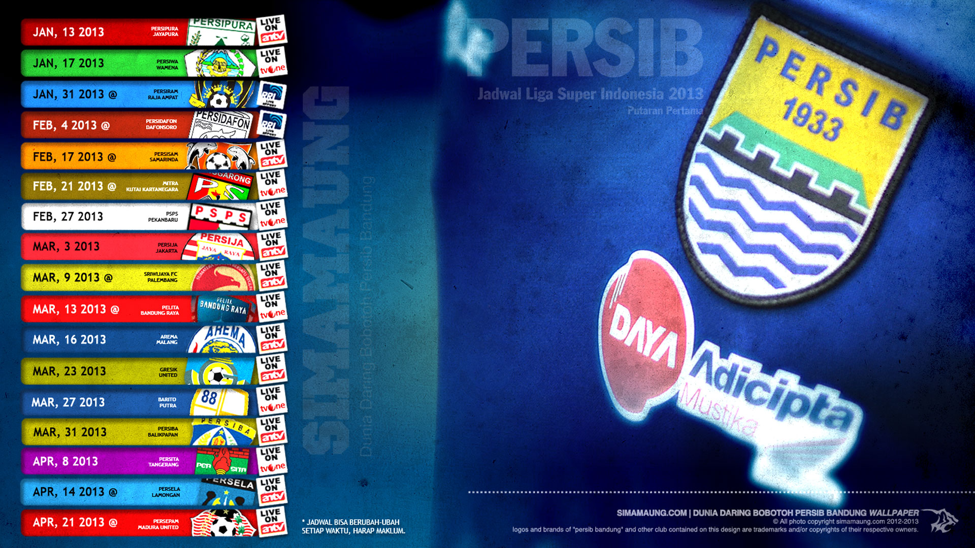 Detail Background Persib Nomer 28