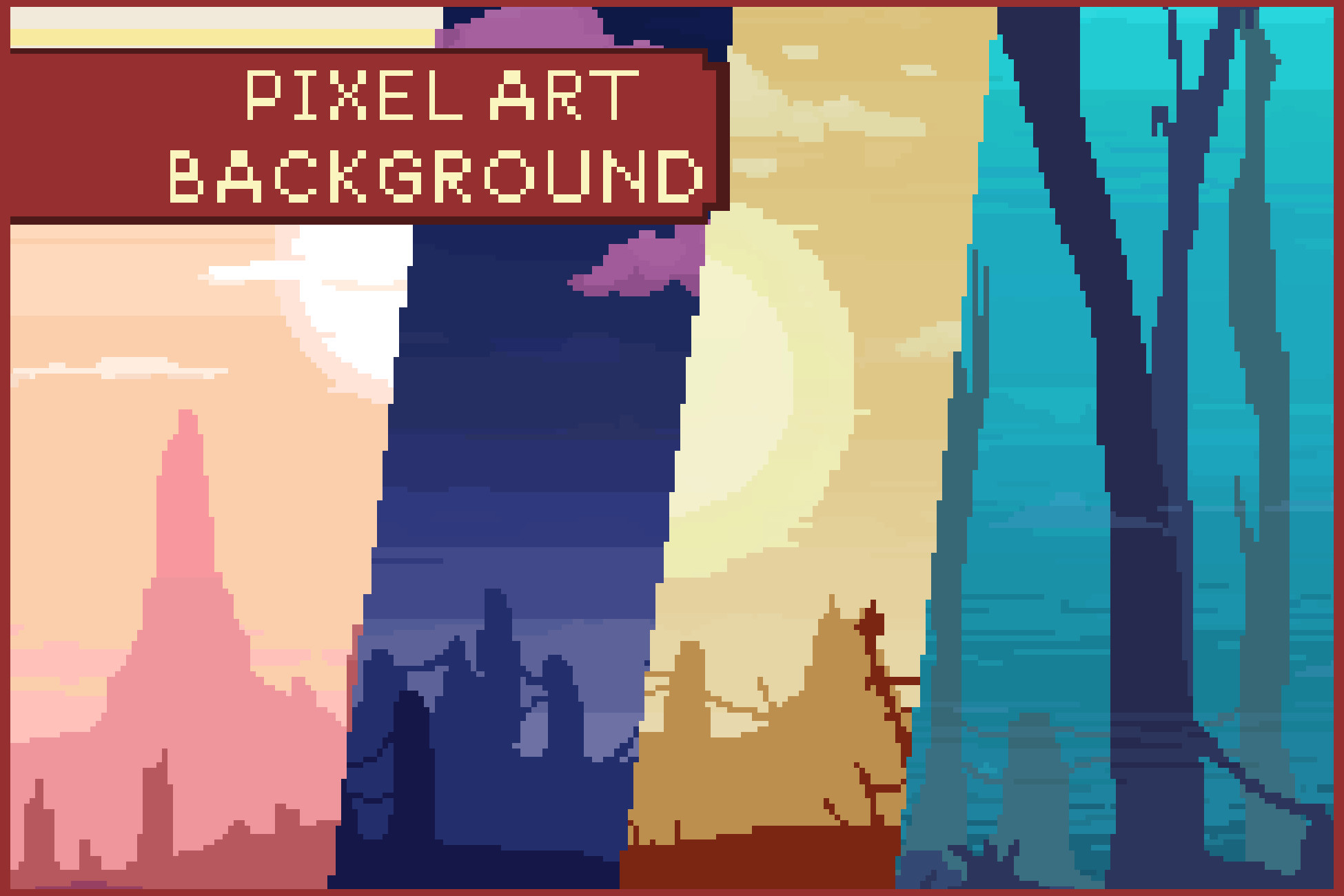 Detail Background Pixel Art Nomer 16