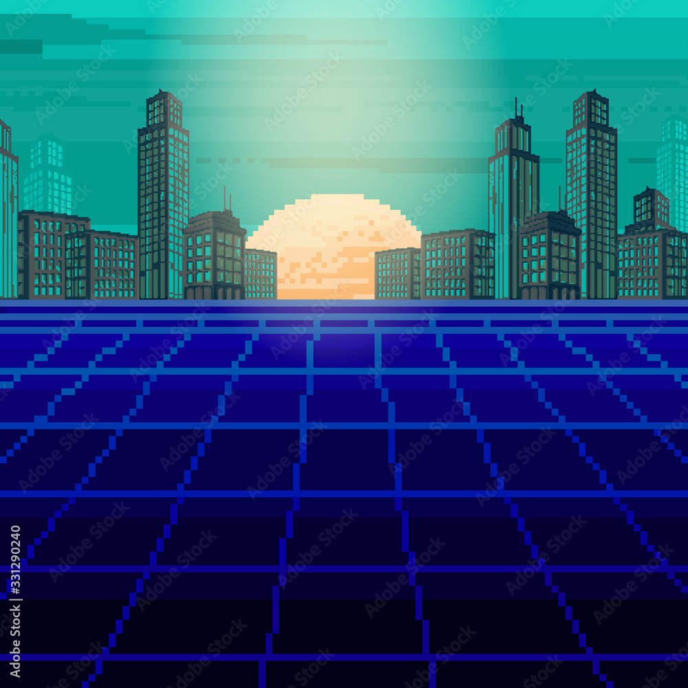 Detail Background Pixel Art Nomer 20