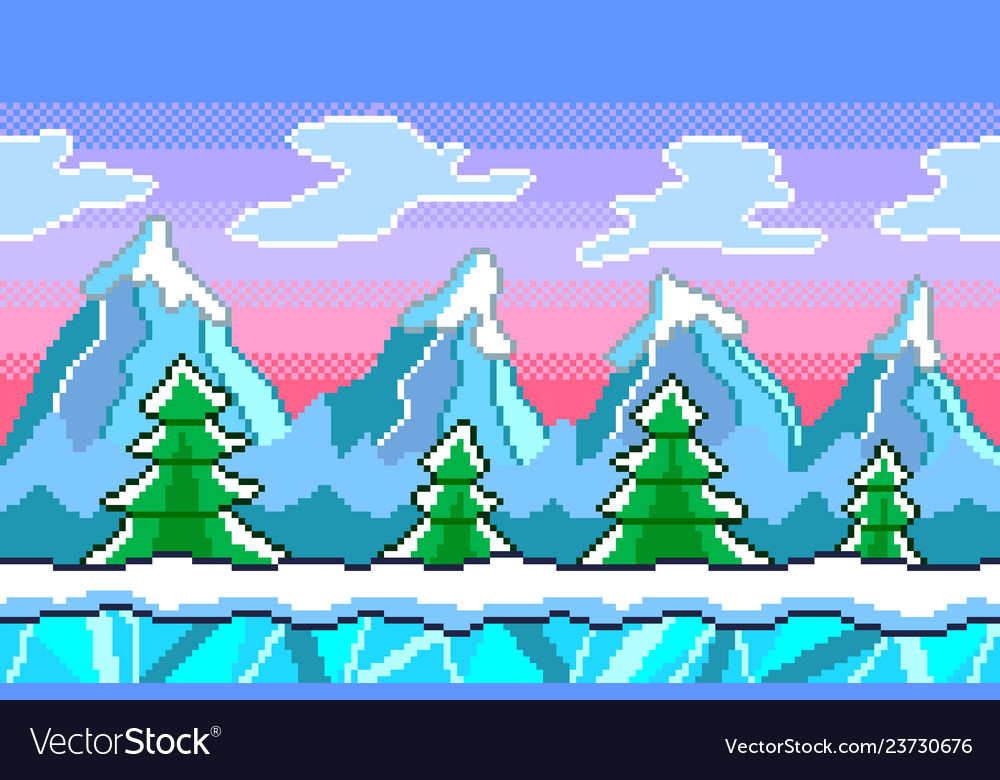 Detail Background Pixel Art Nomer 25