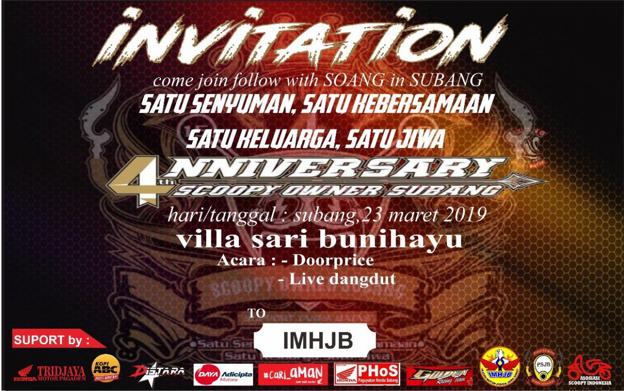 Detail Background Plakat Anniversary Club Motor Nomer 48