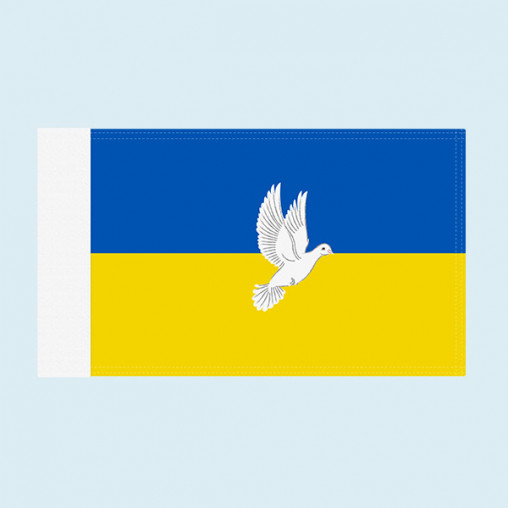 Detail Fahne Ukraine Mit Friedenstaube Nomer 2
