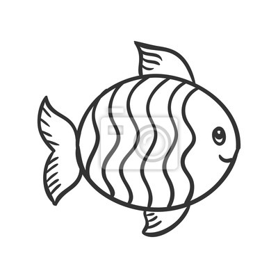 Detail Fisch Gezeichnet Einfach Nomer 4