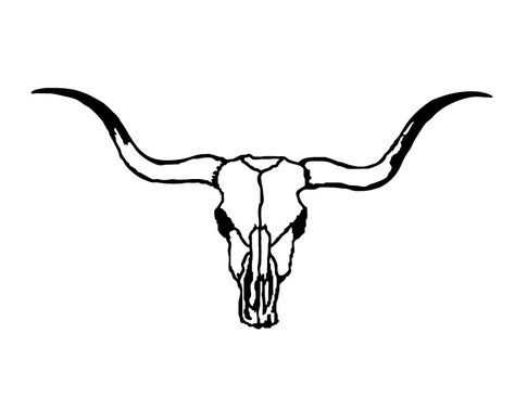 Detail Bull Skull Drawing Easy Nomer 3