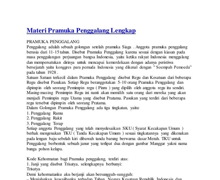 Detail Download Materi Pramuka Penggalang Lengkap Ppt Nomer 36