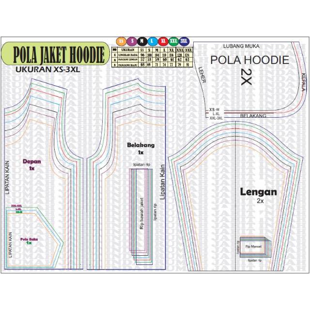 Detail Download Pola Jaket Hoodie Nomer 9