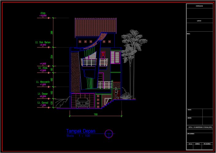 Detail Download Rumah 3 Lantai Dwg Nomer 3