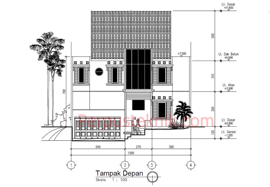 Detail Download Rumah 3 Lantai Dwg Nomer 41