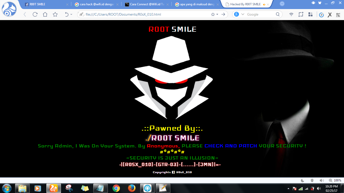 Detail Download Script Deface Anonymous Nomer 2