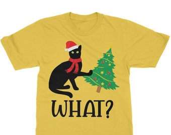 Detail T Shirt Katze Weihnachten Nomer 7