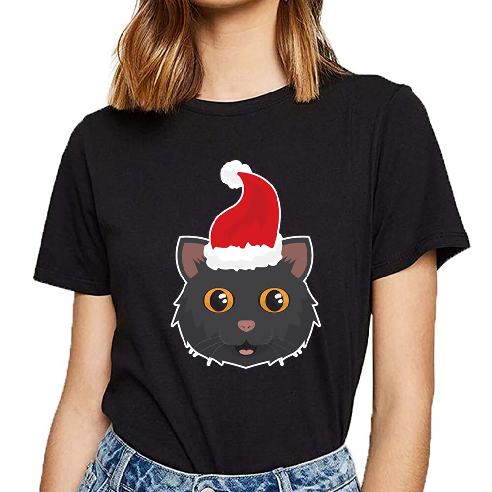 Detail T Shirt Katze Weihnachten Nomer 4
