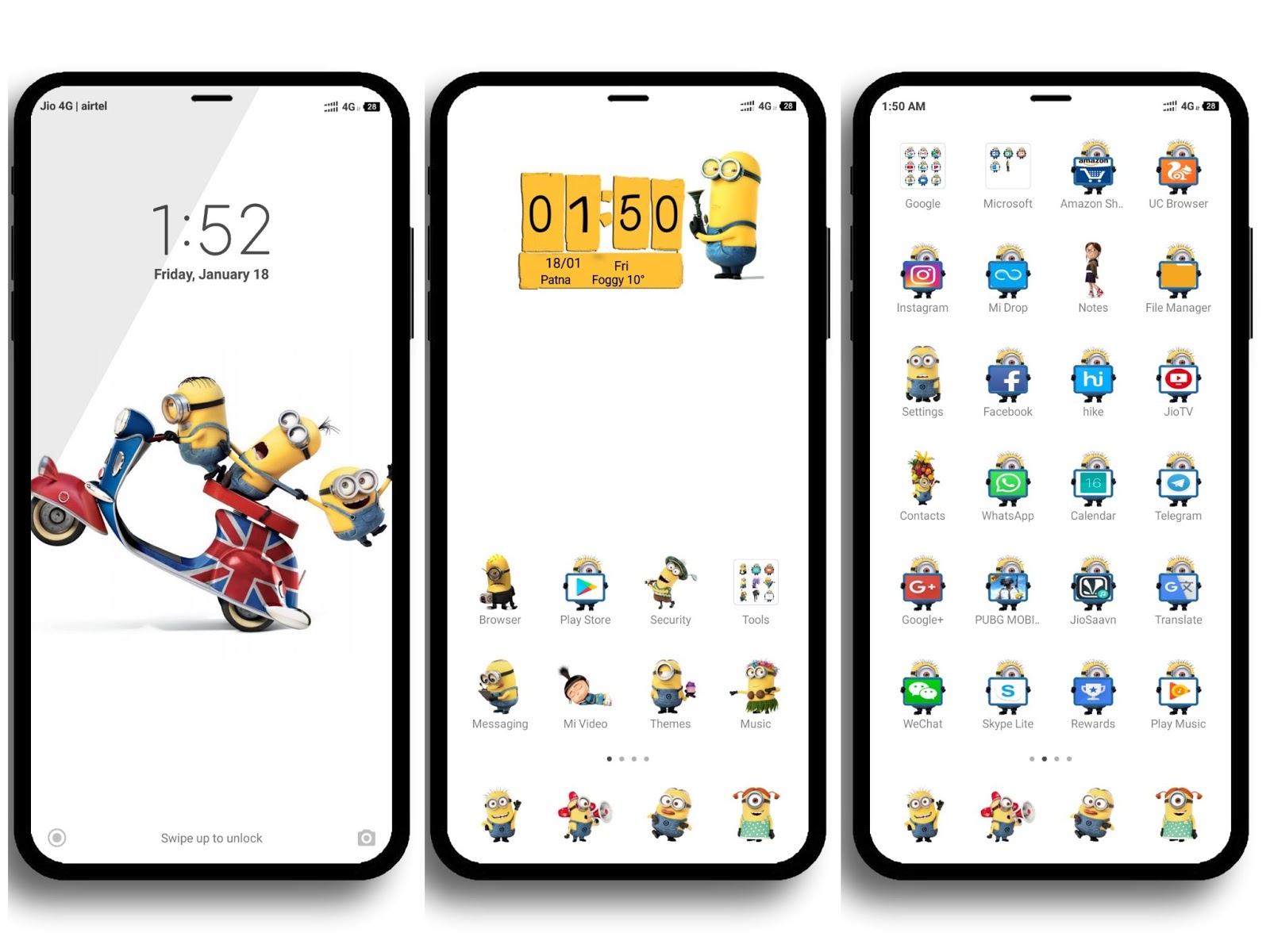 Detail Download Tema Line Minion Nomer 6