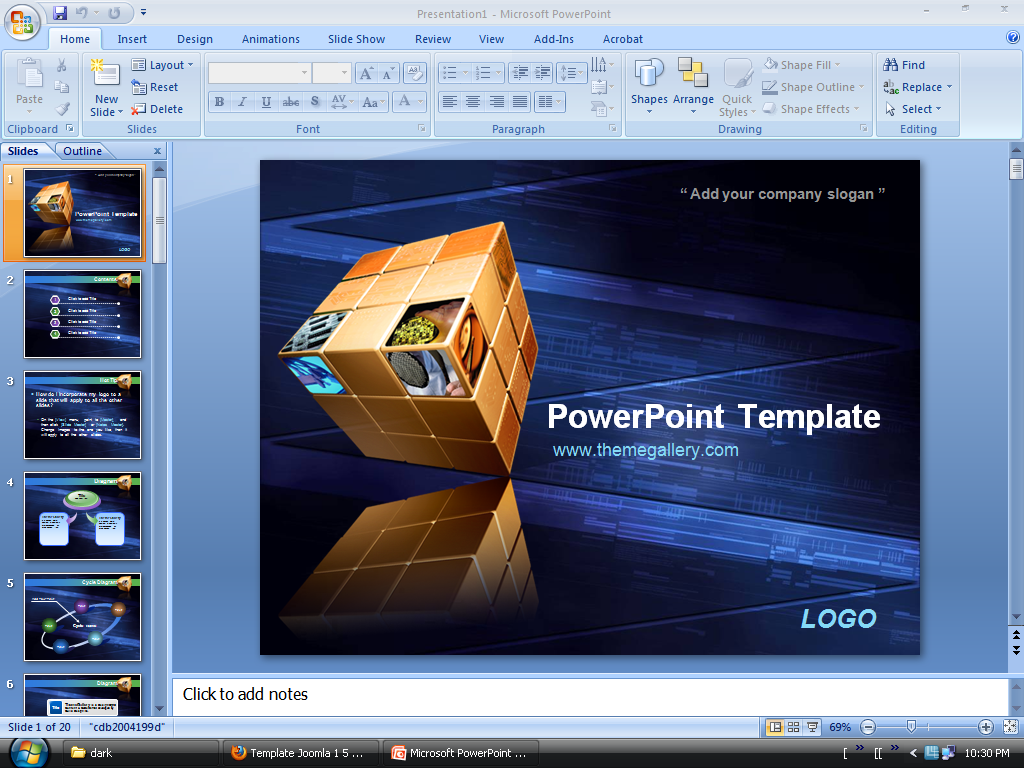 Detail Download Tema Power Point 2010 Keren Nomer 39