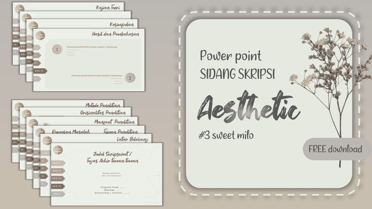 Detail Download Tema Powerpoint Aesthetic Nomer 16