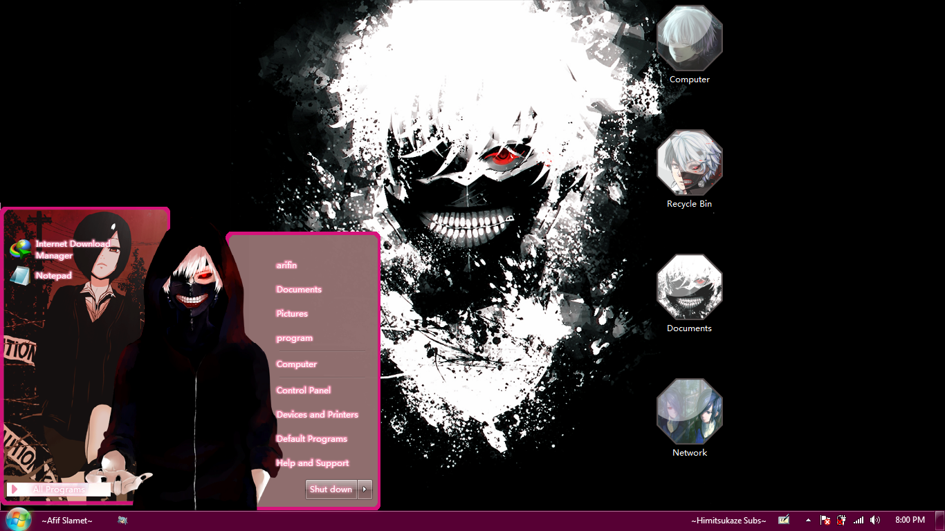 Detail Download Tema Tokyo Ghoul Windows 7 Nomer 4