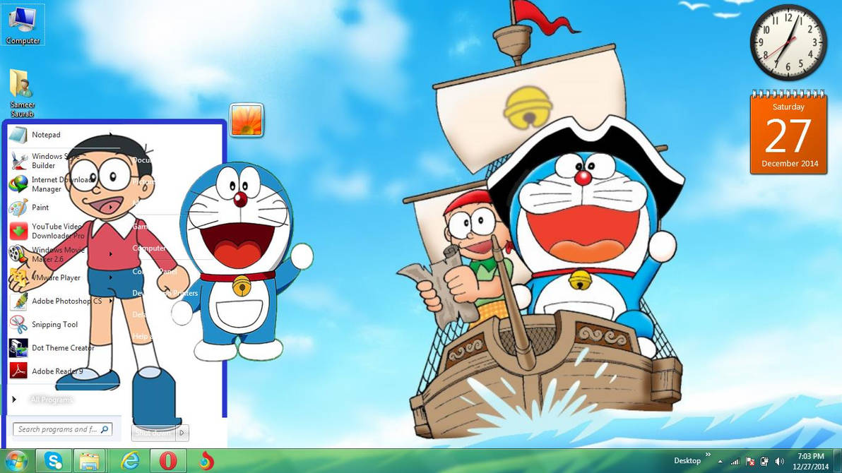 Detail Download Tema Windows 7 Doraemon Nomer 5