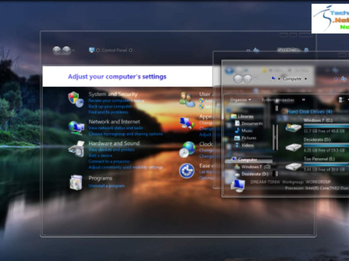 Download Tema Windows 7 Transparan Cool - KibrisPDR