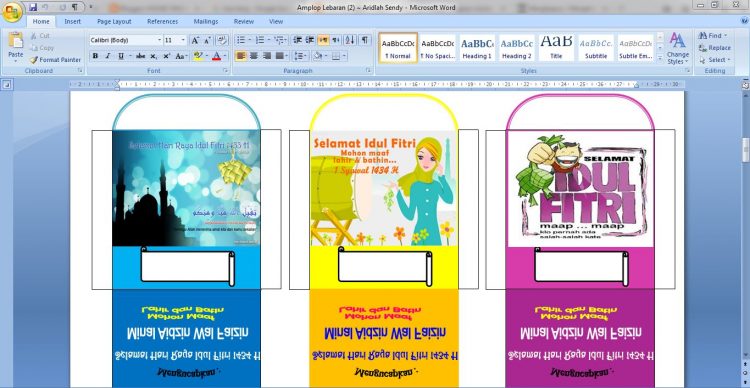 Detail Download Template Amplop Word Nomer 41