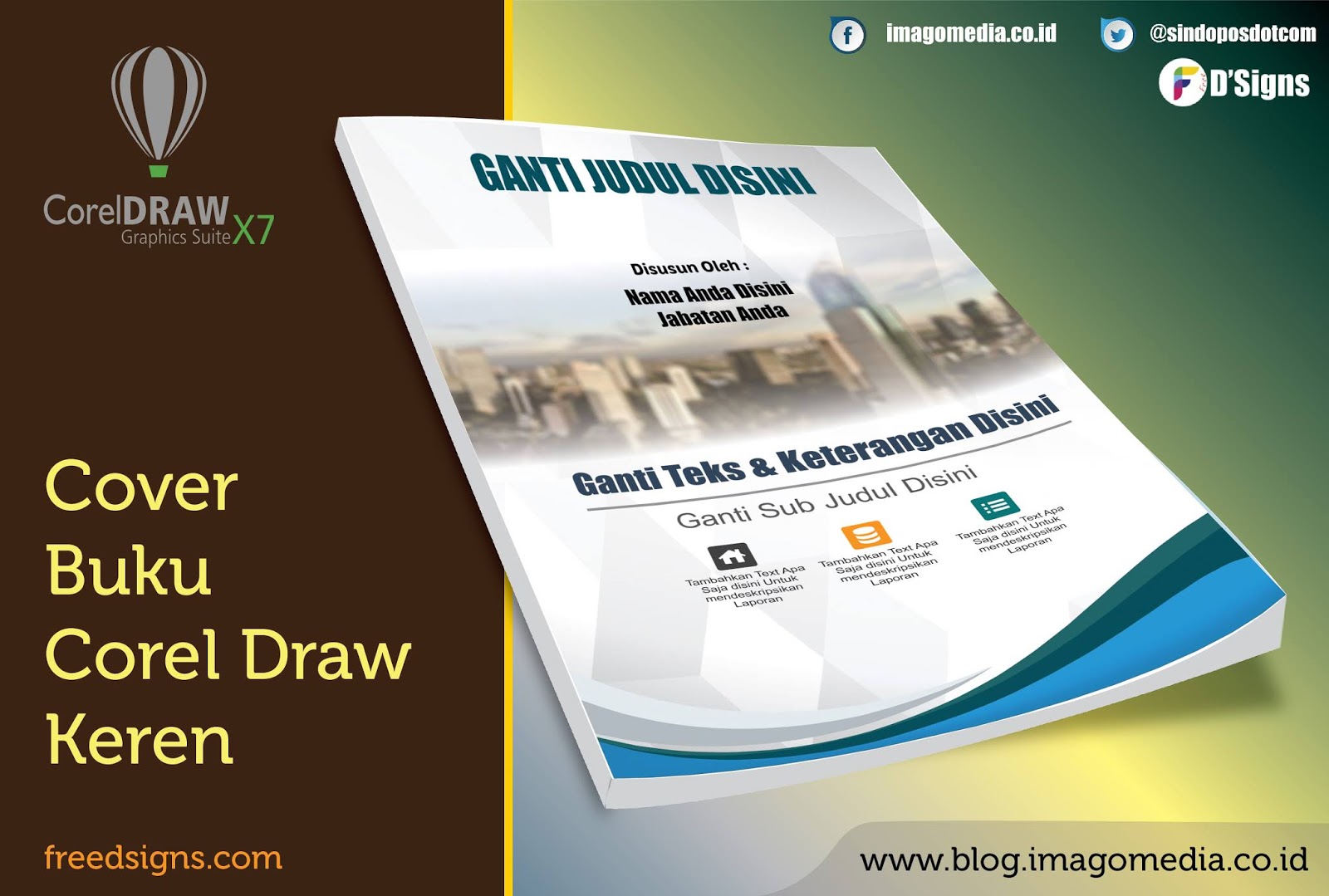 Detail Download Template Cover Buku Corel Draw Nomer 17