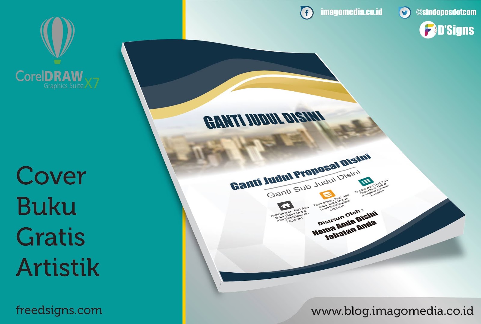 Detail Download Template Cover Buku Corel Draw Nomer 8